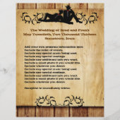 Cowboy Grooms Custom Gay Wedding Programme (Vorderseite)
