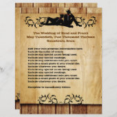 Cowboy Grooms Custom Gay Wedding Programme (Vorne/Hinten)