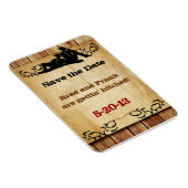 Cowboy Grooms Gay Wedding Rett-the-Date-Magnete Magnet (Rechte Seite)