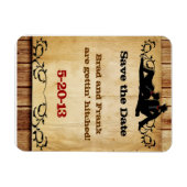 Cowboy Grooms Gay Wedding Rett-the-Date-Magnete Magnet (Horizontal)