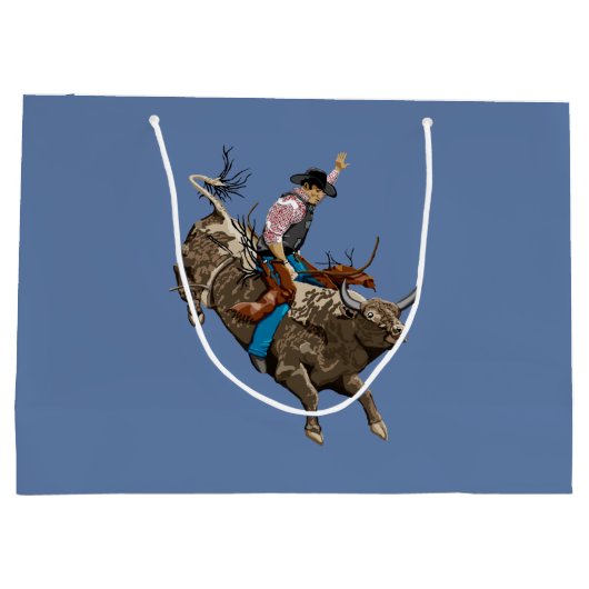 Cowboy Große Geschenktüte (Rückseite)
