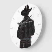Cowboy Große Wanduhr (Winkel)