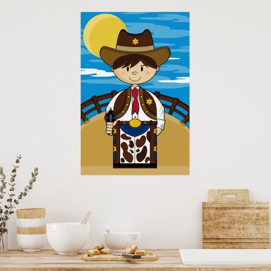 Cowboy Gunslinger Poster (Küche)