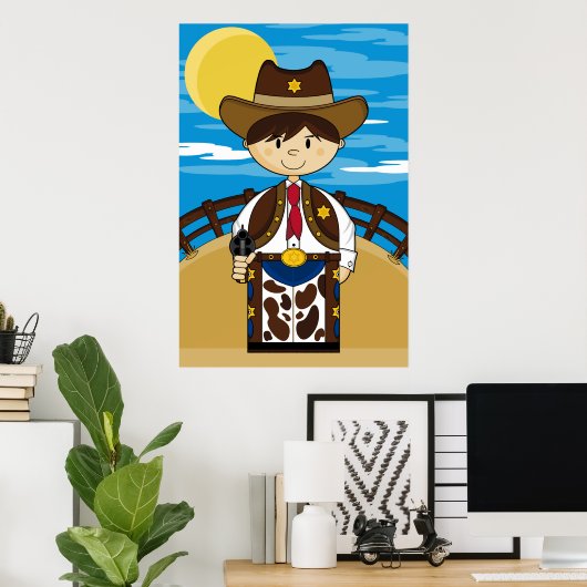Cowboy Gunslinger Poster (Heimbüro)
