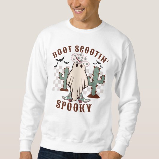 Cowboy Halloween Boot Scootin Spooky Sweatshirt (Vorderseite)