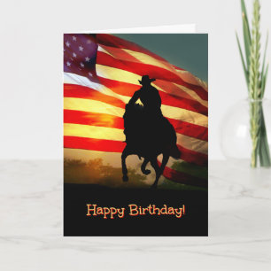 Cowboy Happy Birthday Card Karte