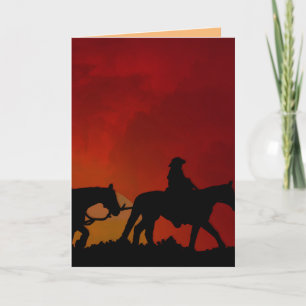 COWBOY HAPPY TRAILS BIG BIRTHDAY CARD KARTE