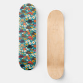 Cowboy hasst Daisies und Monarchschmetterlinge Aqu Skateboard (Vorderseite)