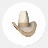 Cowboy Hat 2 Runder Aufkleber (Vorderseite)