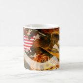 Cowboy Hat American Flag Sunray Kaffeetasse (Mittel)