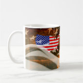 Cowboy Hat American Flag Sunray Kaffeetasse (Links)
