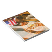 Cowboy Hat American Flag Sunray Notizblock (angewinkelt)