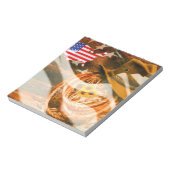 Cowboy Hat American Flag Sunray Notizblock (Rotiert)