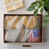 Cowboy Hat American Flag Sunray Seidenpapier (Geschenk)