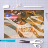 Cowboy Hat American Flag Sunray Seidenpapier (Handwerk)