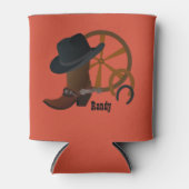 Cowboy Hat and Boots Personalisiert Dosenkühler (Vorderseite)