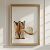 Cowboy Hat and Boots Poster Kids Room Decor