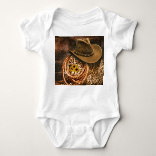 Cowboy Hat Baby Strampler (Vorderseite)