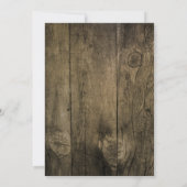 Cowboy Hat Barn Wood Country Western Wedding Sepia Einladung (Rückseite)