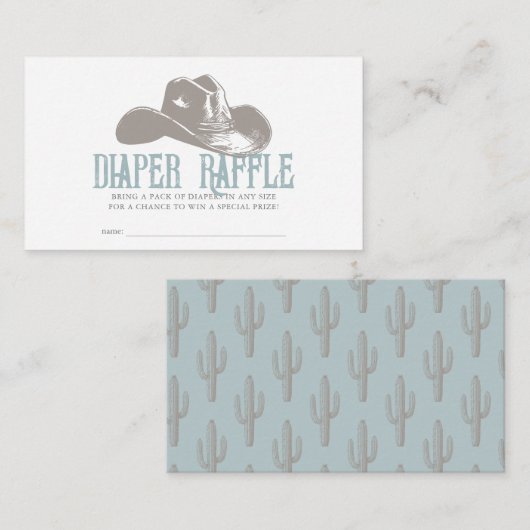 Cowboy Hat Blue Boy Duschbücher für Baby Begleitkarte (Vorne/Hinten)