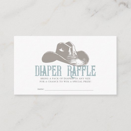 Cowboy Hat Blue Boy Duschbücher für Baby Begleitkarte (Vorderseite)