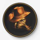 COWBOY HAT & BOOTS PAPIERE TELLER (Vorderseite)