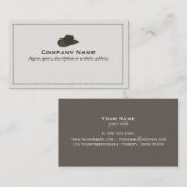 Cowboy Hat Business Card Visitenkarte (Vorne/Hinten)