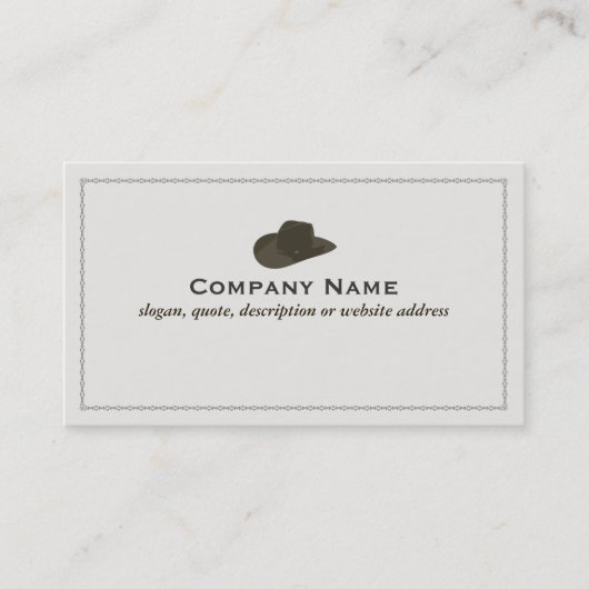 Cowboy Hat Business Card Visitenkarte (Vorderseite)