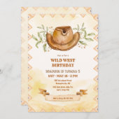 Cowboy Hat Einladung (Vorne/Hinten)