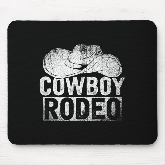 Cowboy Hat Equestrian Geschenk Horseck Riding Rode Mousepad (Vorne)