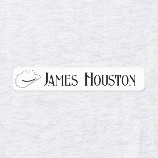 Cowboy Hat für Fabric Crafter oder Künstler Etiketten (Design 1)