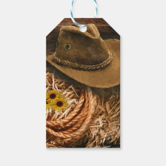 Cowboy Hat Geschenkanhänger (Vorderseite)