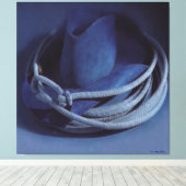 Cowboy Hat gestretched Canvas Print Leinwanddruck (Insitu (Holzboden))