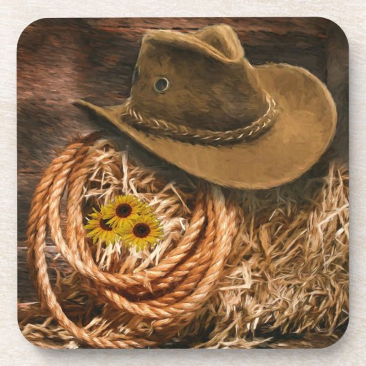 Cowboy Hat Getränkeuntersetzer (Vorderseite)