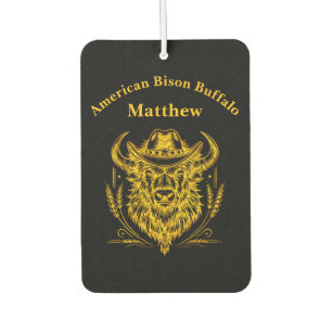 Cowboy Hat Golden Buffalo Art Autolufterfrischer