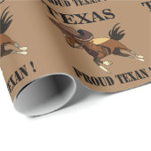 Cowboy Hat Horse Proud Texan Texas Geschenkpapier (Rolleneckpunkt)