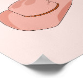 Cowboy Hat Howdy Peach Boho Poster (Ecke)