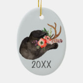 Cowboy Hat Keepake Maßgeschneiderte Keramik Orname Ornament (Hinten)