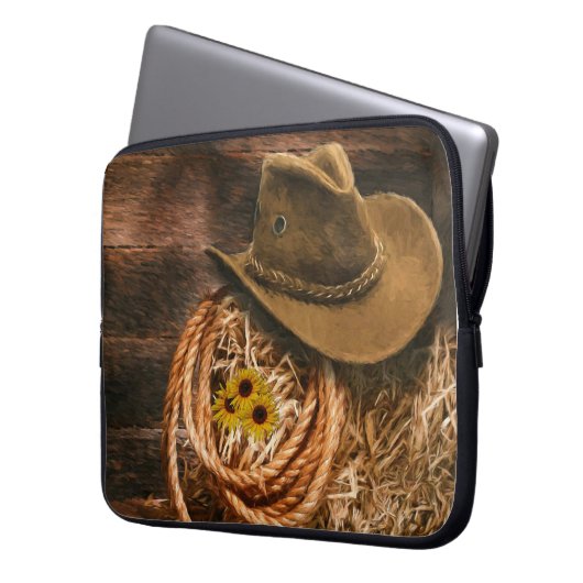 Cowboy Hat Laptopschutzhülle (Vorderseite Links)