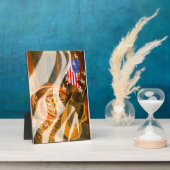 Cowboy Hat Lasso American Flag Sunray Fotoplatte (Seite)