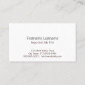 Cowboy Hat Letterpress Style Visitenkarte (Rückseite)