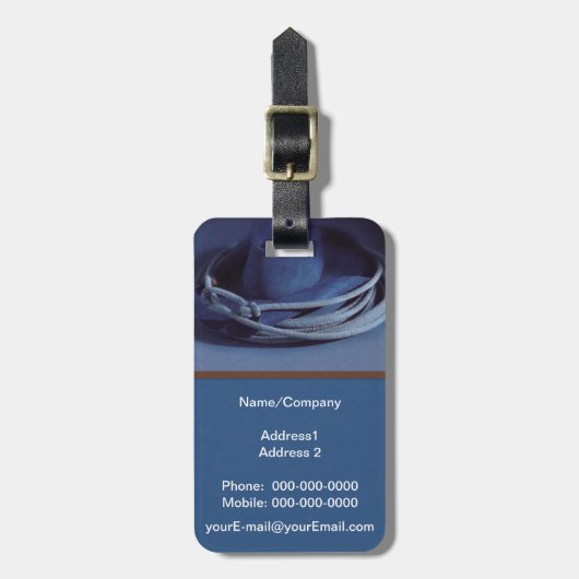 Cowboy Hat Luggage Tag Gepäckanhänger (Vorderseite vertikal)