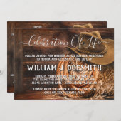 Cowboy-Hat-Memorial-Service-Ankündigung Einladung (Vorne/Hinten)