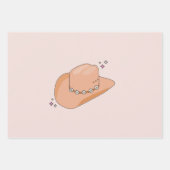 Cowboy Hat Neutral Beige Geschenkpapier Set (Vorderseite 3)