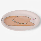 Cowboy Hat Neutral Beige Pappteller (Schrägansicht)