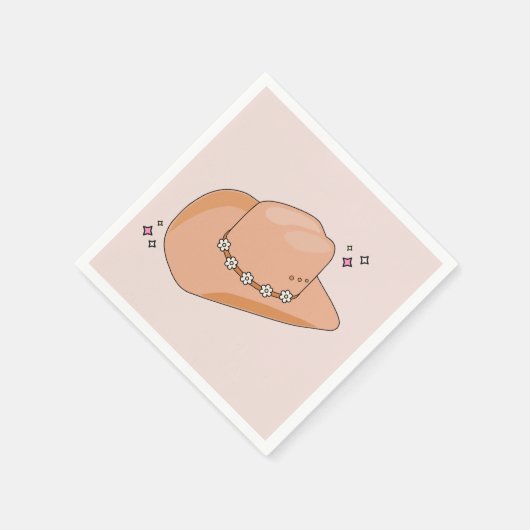 Cowboy Hat Neutral Beige Serviette (Ecke)
