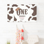 Cowboy Hat ONE First Rodeo 1st Birthday Party Banner (Insitu)