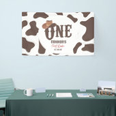 Cowboy Hat ONE First Rodeo 1st Birthday Party Banner (Messeveranstaltung)