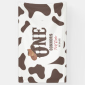 Cowboy Hat ONE First Rodeo 1st Birthday Party Banner (Vertikal)