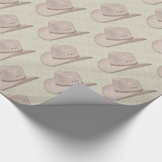 Cowboy-Hat-Papier Geschenkpapier (Ecke)